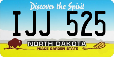 ND license plate IJJ525