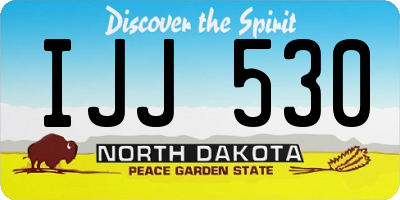 ND license plate IJJ530
