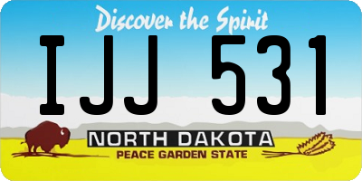 ND license plate IJJ531