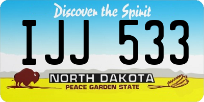 ND license plate IJJ533
