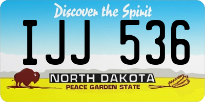 ND license plate IJJ536