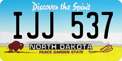 ND license plate IJJ537