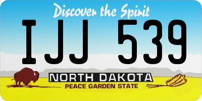ND license plate IJJ539