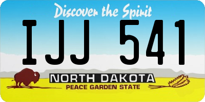 ND license plate IJJ541
