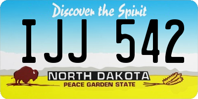 ND license plate IJJ542