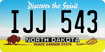 ND license plate IJJ543