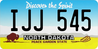 ND license plate IJJ545