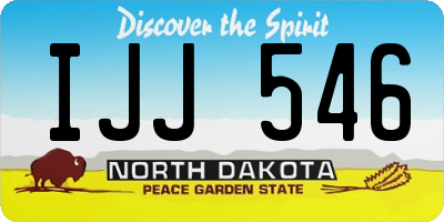 ND license plate IJJ546