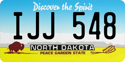 ND license plate IJJ548