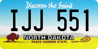 ND license plate IJJ551