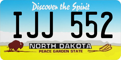 ND license plate IJJ552