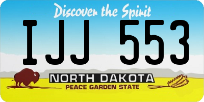 ND license plate IJJ553