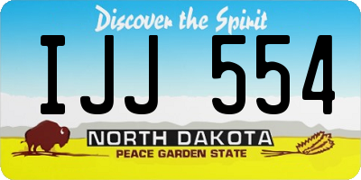 ND license plate IJJ554