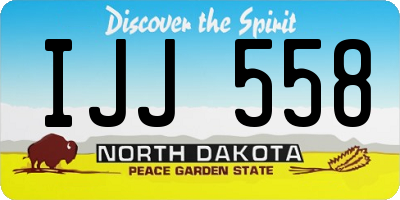 ND license plate IJJ558