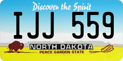 ND license plate IJJ559