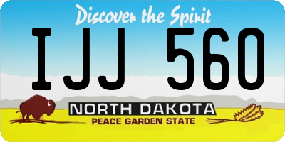 ND license plate IJJ560