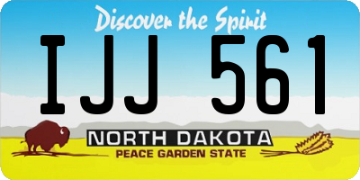 ND license plate IJJ561