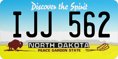 ND license plate IJJ562
