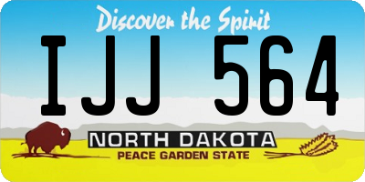 ND license plate IJJ564