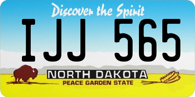ND license plate IJJ565