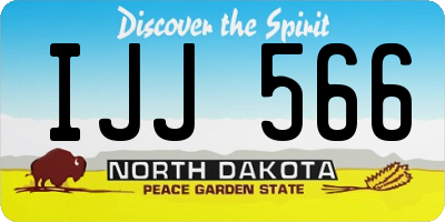 ND license plate IJJ566