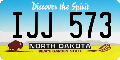 ND license plate IJJ573