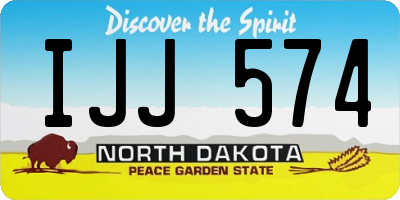 ND license plate IJJ574