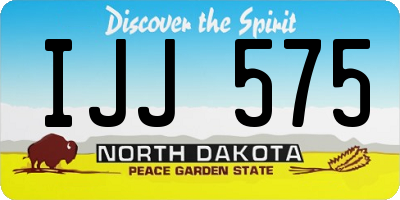 ND license plate IJJ575