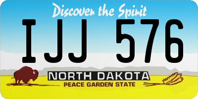 ND license plate IJJ576