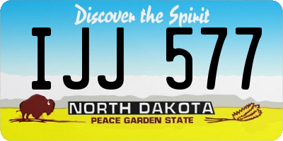 ND license plate IJJ577