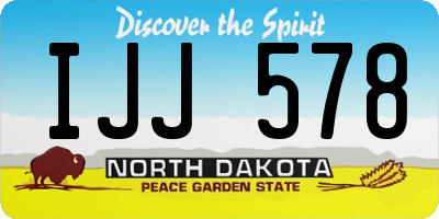 ND license plate IJJ578