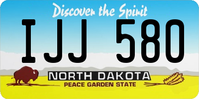ND license plate IJJ580