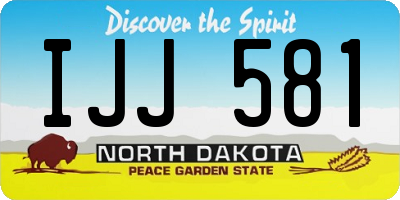 ND license plate IJJ581