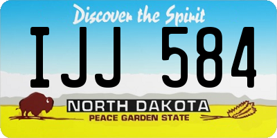 ND license plate IJJ584