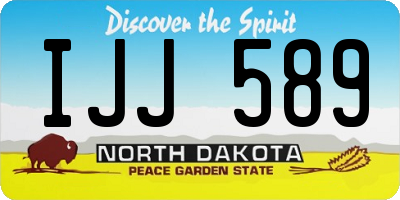 ND license plate IJJ589