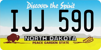 ND license plate IJJ590