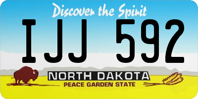 ND license plate IJJ592