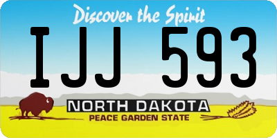 ND license plate IJJ593