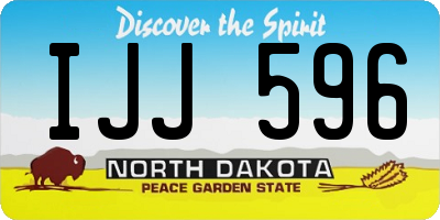 ND license plate IJJ596