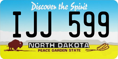 ND license plate IJJ599