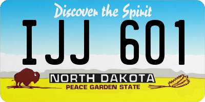 ND license plate IJJ601