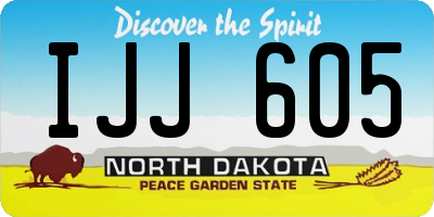 ND license plate IJJ605
