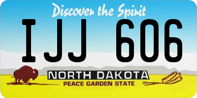 ND license plate IJJ606