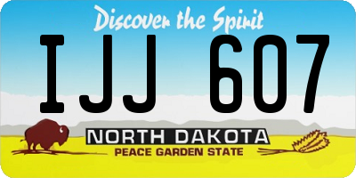 ND license plate IJJ607