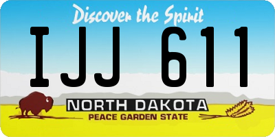 ND license plate IJJ611