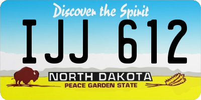 ND license plate IJJ612