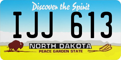 ND license plate IJJ613