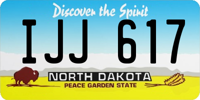 ND license plate IJJ617