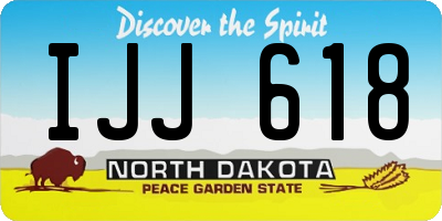 ND license plate IJJ618