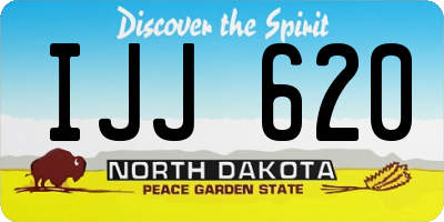 ND license plate IJJ620